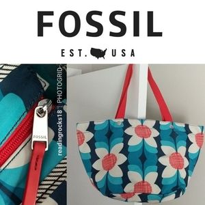 Fossil Waterproof Flower Zipper Bag